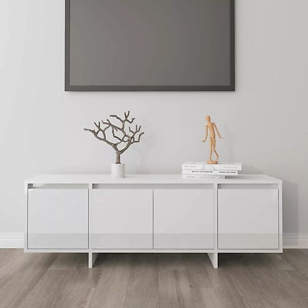 Tv-schrank Hochglanz-weiß 120x30x40,5 Cm Spanplatte günstig online kaufen