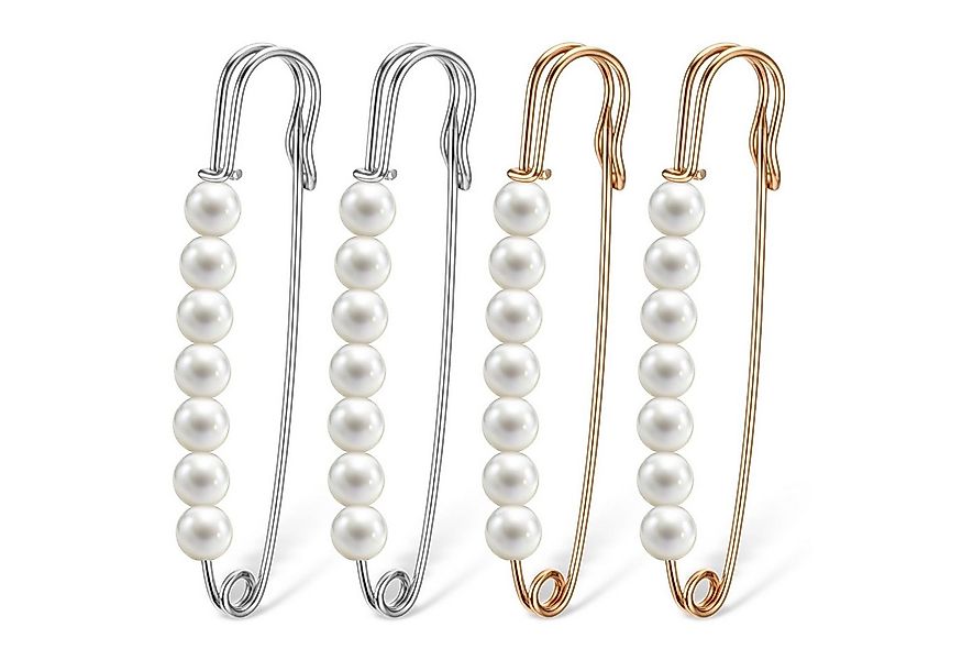 FOUORTUNATE-BEE Broschen Set 4-teiliges Perlenbroschen-Set für Pullover, Sc günstig online kaufen