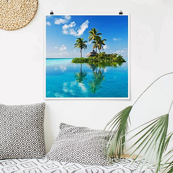 Poster - Quadrat Tropisches Paradies günstig online kaufen