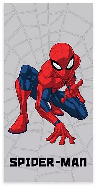Spiderman Badetuch Spiderman Grey Web Badetuch, Strandtuch 60x120cm, 100% B günstig online kaufen