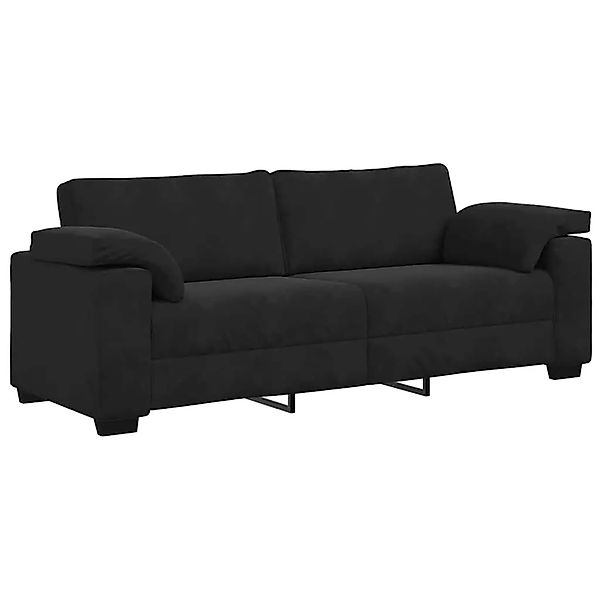 vidaXL 3-Sitzer-Sofa Schwarz 178 cm Samt 4105282 günstig online kaufen