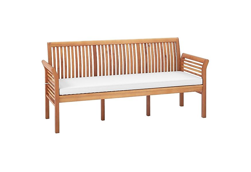 COSTWAY Gartenbank, wetterfest, 3 Sitzer, Akazienholz, mit Sitzkissen günstig online kaufen