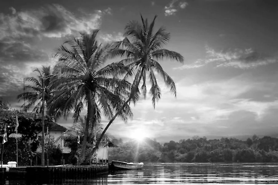 Papermoon Fototapete »Strand Schwarz & Weiß« günstig online kaufen