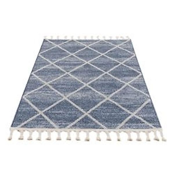 payé Teppich Frays 5 Flachflor 80x300 cm Blue günstig online kaufen