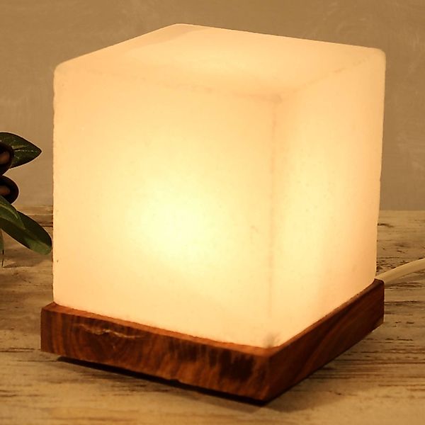 HIMALAYA SALT DREAMS Salzkristall-Tischlampe »Kubus«, Leuchtmittel E14   Le günstig online kaufen