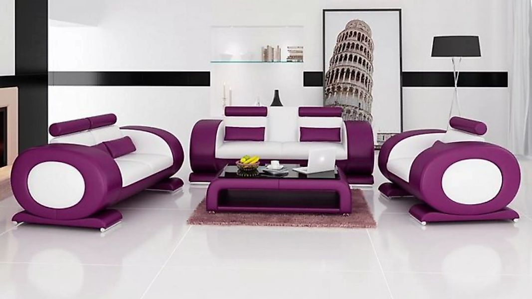JVmoebel Sofa Sofagarnitur Design Couchen Sofas Polster 32 Sitzer Set Leder günstig online kaufen