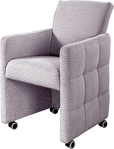 exxpo - sofa fashion Esszimmersessel »Barista, Loungesessel auf Rollen mit günstig online kaufen