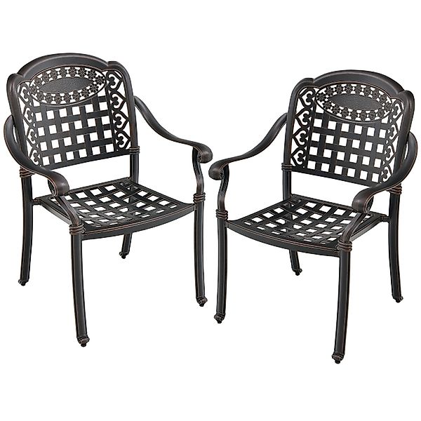 COSTWAY Gartenstuhl 2er Set Stapelstühle, mit günstig online kaufen