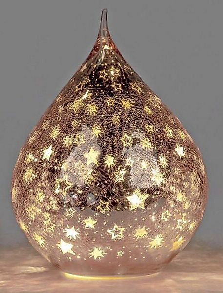 formano LED Dekolicht Tropfenform Sterne rose 16cm 21cm 25cm, LED fest inte günstig online kaufen