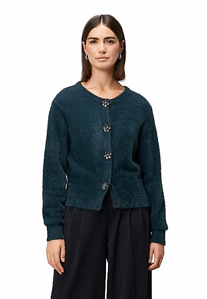 Zero Strickjacke "Damen mit Blumenknöpfen" 1 Stk. Knopfleiste günstig online kaufen