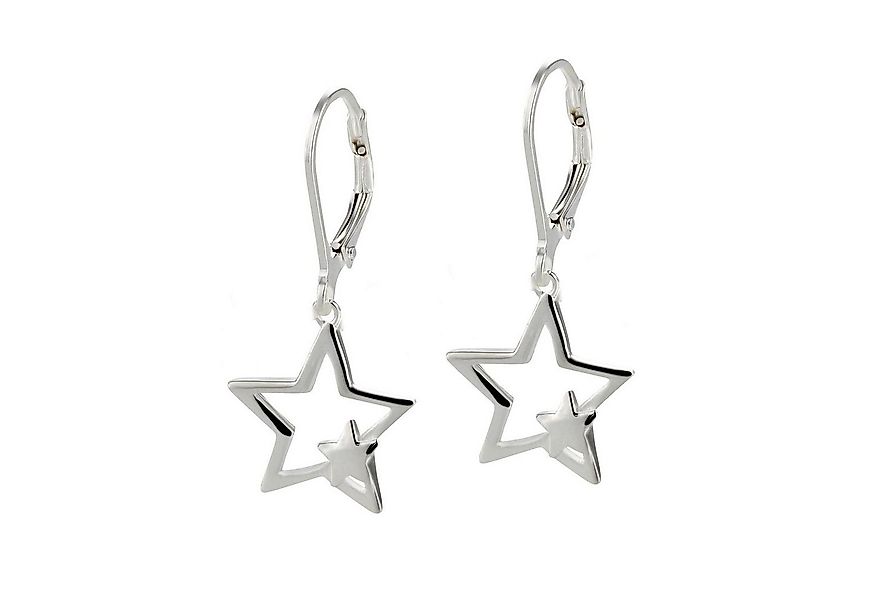 schmuck23 Paar Ohrhänger Ohrringe grosser Stern 925 Silber, Damen Geschenk günstig online kaufen