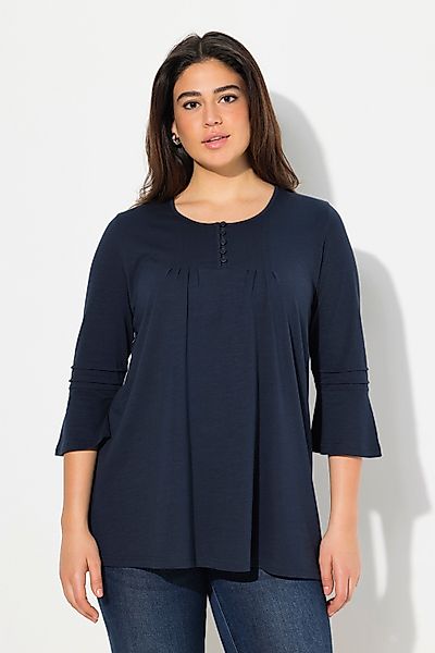 Ulla Popken T-Shirt Shirt Zierfalten A-Linie günstig online kaufen
