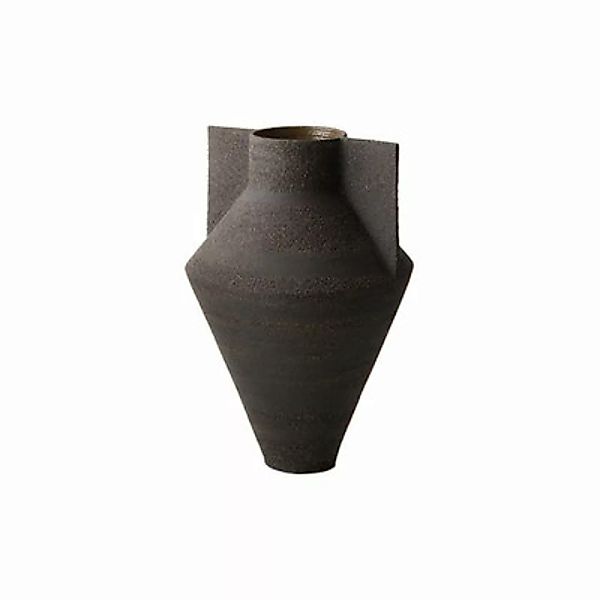 Vase Jana keramik schwarz / Ø 22,6 x H 34,7 cm - Unbehandelte Keramik - Cap günstig online kaufen