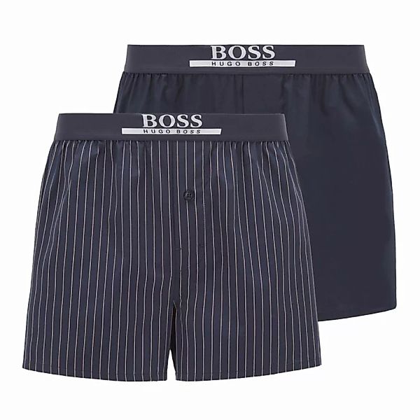 HUGO BOSS Herren Boxer Shorts, 2er Pack - Woven Boxer, Logobund günstig online kaufen