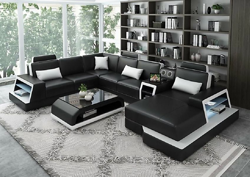 JVmoebel Ecksofa, U Form Sofa Couch Polster Garnitur Wohnlandschaft Design günstig online kaufen