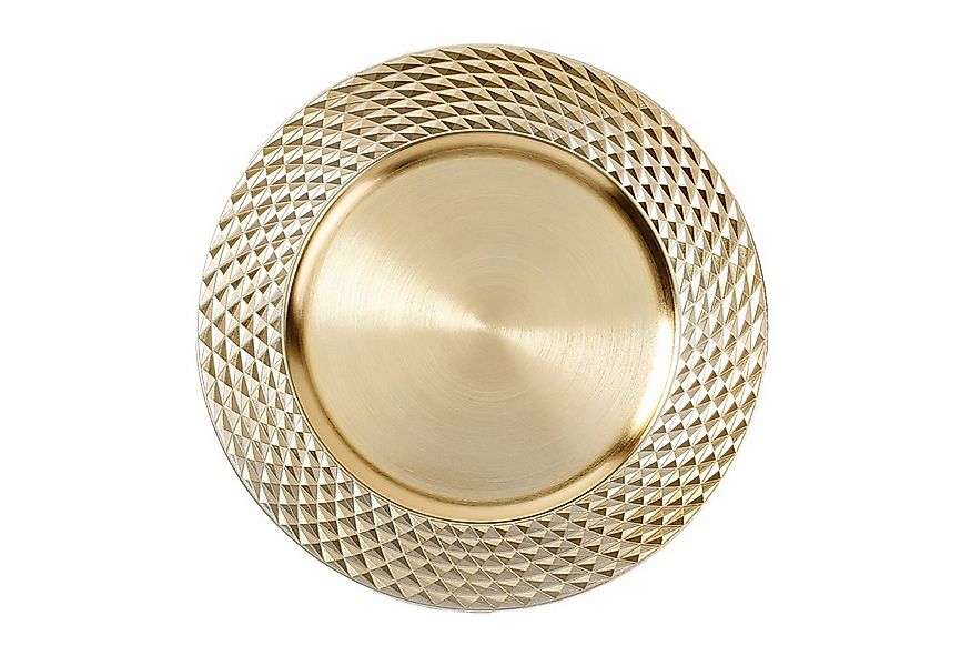 MAGIC by Inge Dekoteller, Dekoteller 33cm Kunststoff Rauten - Gold günstig online kaufen