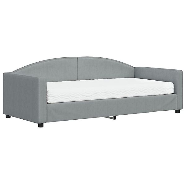 vidaXL Bett Tagesbett mit Matratze Hellgrau günstig online kaufen