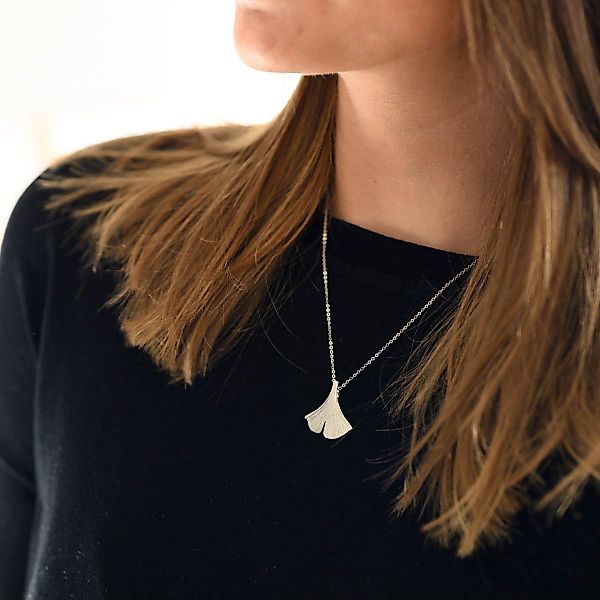 Materia Kettenanhänger Gingko / Gingkoblatt Silber günstig online kaufen
