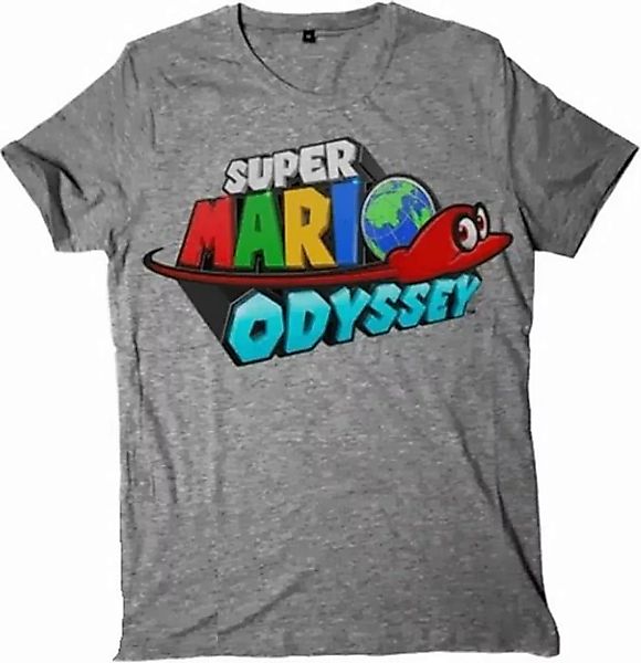 Super Mario T-Shirt SUPER MARIO Odyssey World T-Shirt Grau meliert günstig online kaufen