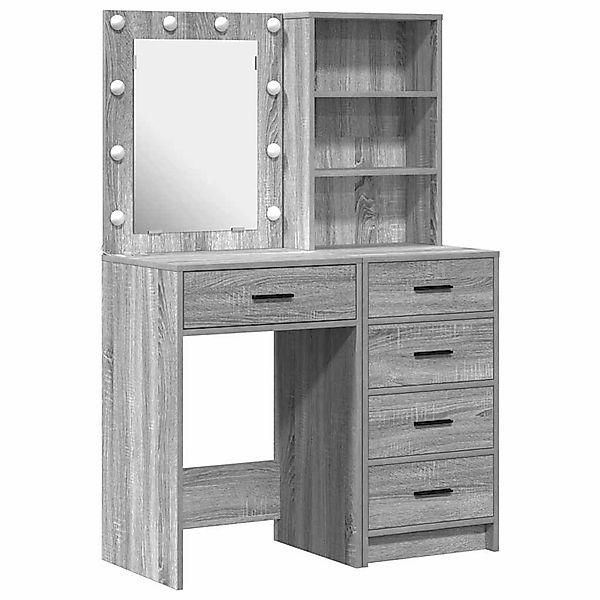 vidaXL Schminktisch 2-Tlg Grau 50 x 41 x 135 cm Holzwerkstoff 3334205 günstig online kaufen