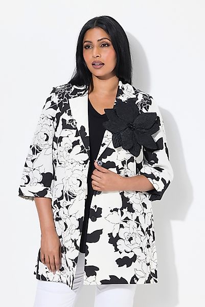 Ulla Popken Sommerjacke Jacke Rippstruktur Reverskragen günstig online kaufen