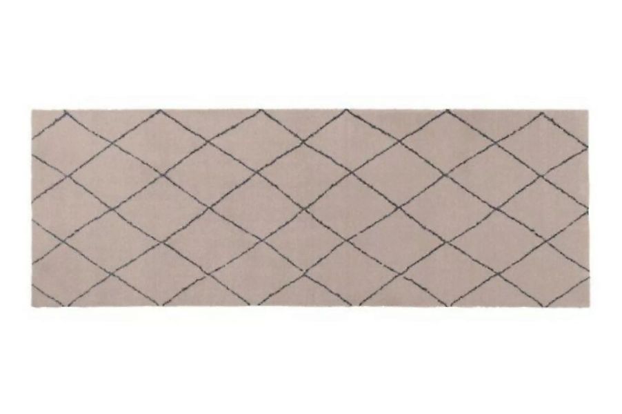 Fußmatte waschbar Rautenmuster 66*185 cm beige günstig online kaufen