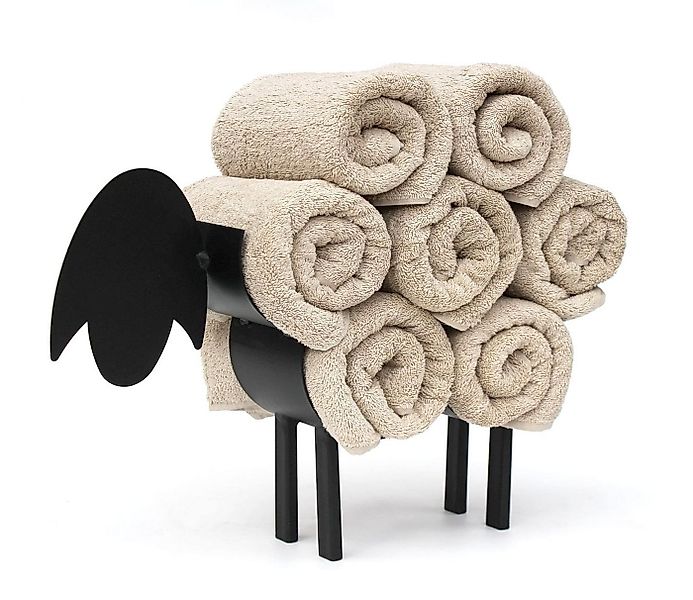 DanDiBo Handtuchhalter Stehend Schwarz Schaf Handtuchregal Gäste Bad Gästeh günstig online kaufen