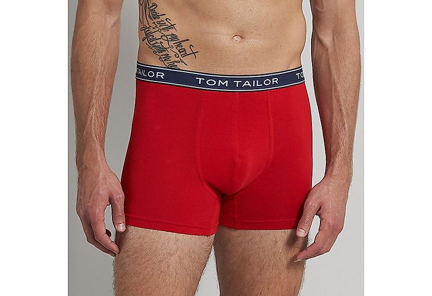 TOM TAILOR Boxershorts (6-St) mit längerem Bein, Logo-Bund, elastisch, im 6 günstig online kaufen