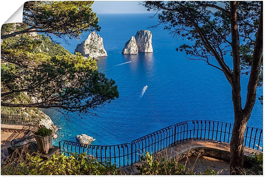 Artland Wandbild »Faraglione-Felsen auf Capri, Italien«, Meer Bilder, (1 St günstig online kaufen