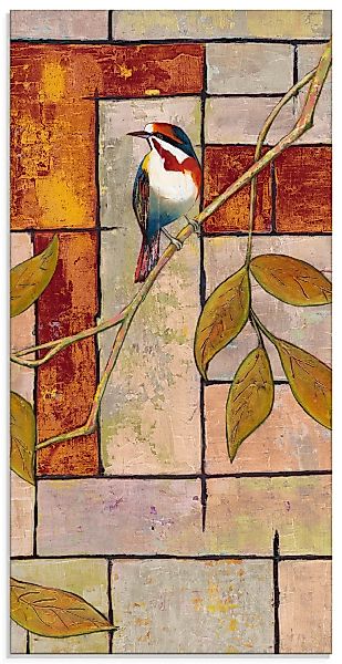 Artland Glasbild "Vogel auf einem Ast II", Vögel, (1 St.) günstig online kaufen