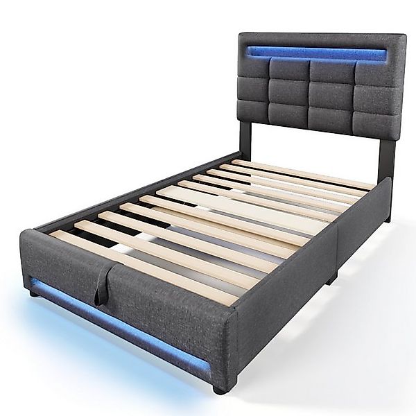 MC Star Polsterbett 90*200cm, APP-Fernbedienung, Mit LED-Leuchten, hydrauli günstig online kaufen