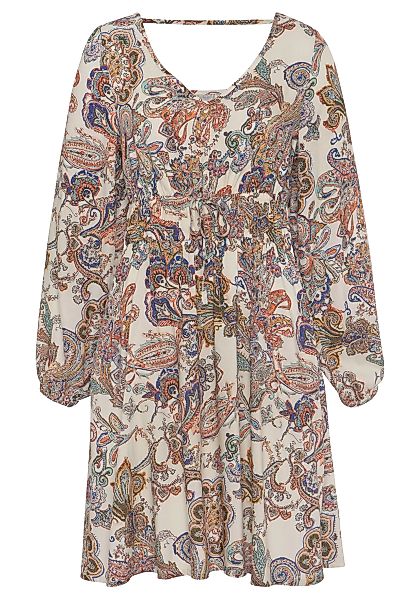 Vivance Druckkleid mit Paisleydruck und Taschen, langärmliges Sommerkleid, günstig online kaufen