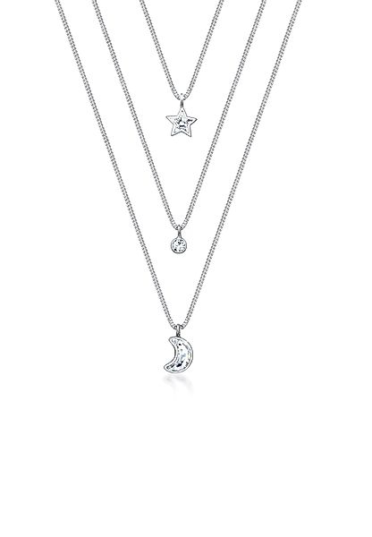 Elli Gliederkette Layer Mond Stern Kristalle günstig online kaufen
