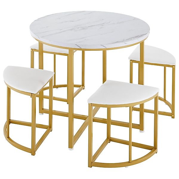 OKWISH Essgruppe Esszimmertisch-Set, (mit Esstisch, 4 günstig online kaufen