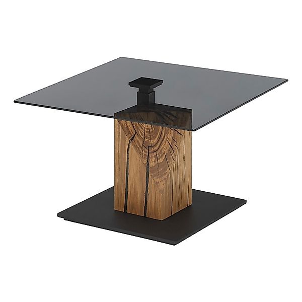Couchtisch BALSTA, Braun, Grau, Schwarz, Glasplatte, günstig online kaufen