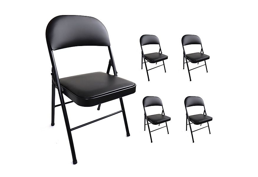 Stalwart Klappstuhl Gästestuhl bis 130 kg klappbar schwarz für Gäste und Ve günstig online kaufen