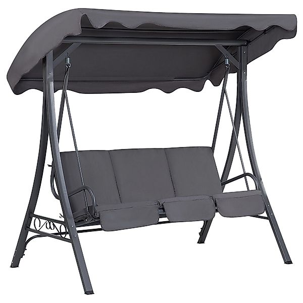Beliani Gartenschaukel GARBO Dunkelgrau 112x185x184 günstig online kaufen