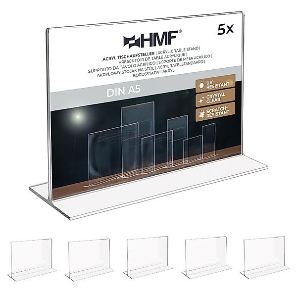 HMF Bilderrahmen Acryl Tischaufsteller DIN A5, günstig online kaufen