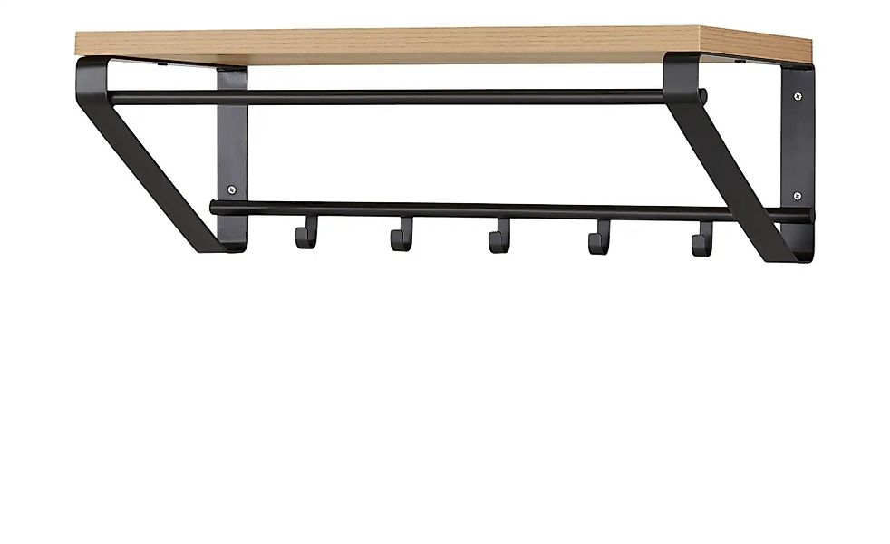Wandgarderobe  Haiger ¦ schwarz ¦ MDF-Platte,Metall ¦ Maße (cm): B: 70 H: 2 günstig online kaufen