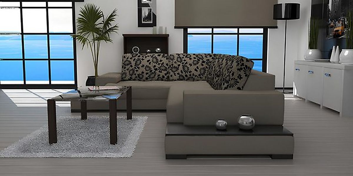 JVmoebel Ecksofa DESIGNER ECKSOFA ECKCOUCH COUCH GARNITUR TEXTIL NEU ! STOF günstig online kaufen