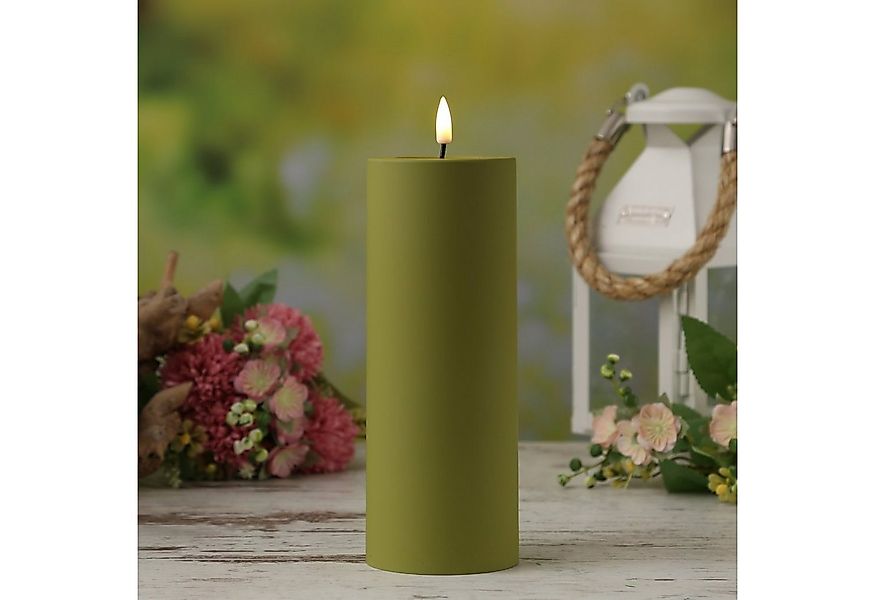 Deluxe Homeart LED-Kerze MIA Deluxe für Außen flackernd H: 20cm D: 7,5cm ou günstig online kaufen
