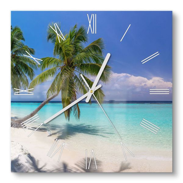 DEQORI Wanduhr 'Paradiesischer Strand' (Glas Glasuhr günstig online kaufen