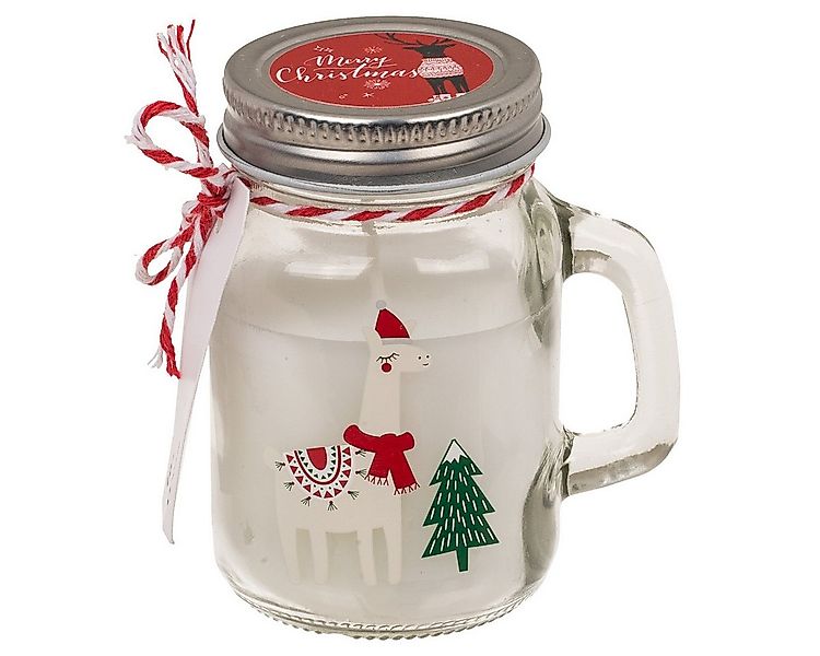 Out of the Blue Windlicht Weihnachtskerze im Glas, Lama, Windlicht Kerze, D günstig online kaufen