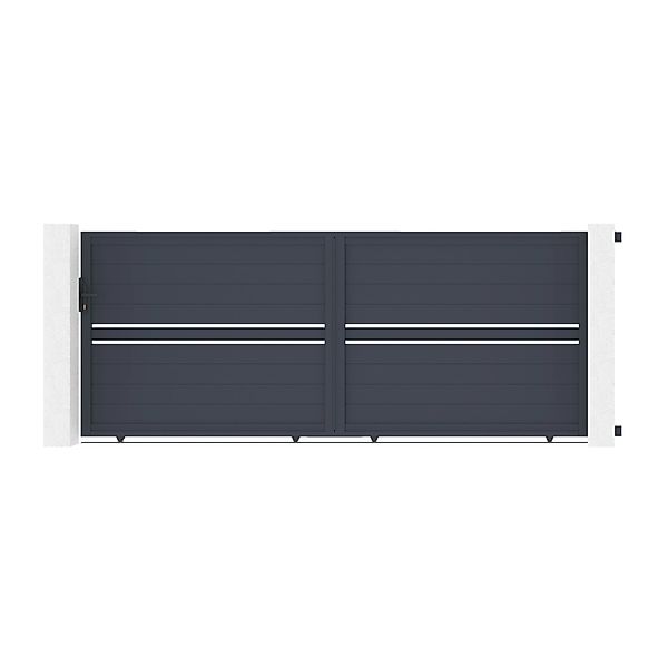 Casanoov Schiebetor 4M Cimone H 160 Graues Aluminium günstig online kaufen