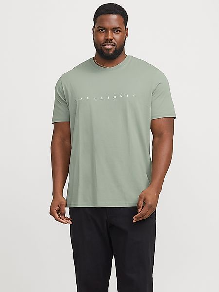 Jack&Jones T-Shirt mit Label-Print Farbe grün Größe: 8XL günstig online kaufen