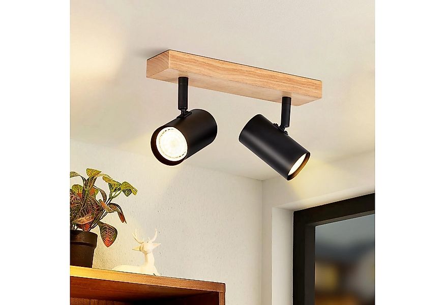 Nettlife Deckenstrahler 1/2/3 Flammig Landhaus Holz Deckenspots GU10, Schwe günstig online kaufen