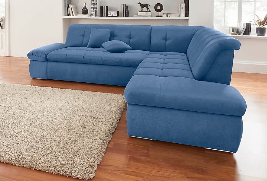 DOMO collection Ecksofa »Moric Luxus incl. Zierkissen B/T/H: 273/216/80 cm« günstig online kaufen