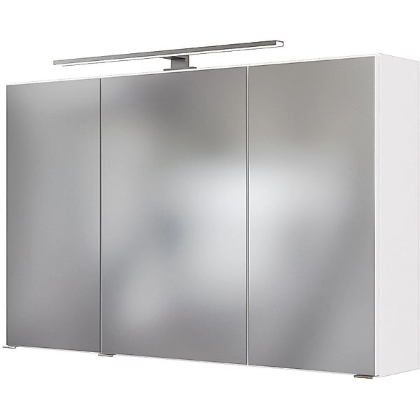 Held Möbel 3D-Spiegelschrank Monza 100 cm Weiß günstig online kaufen
