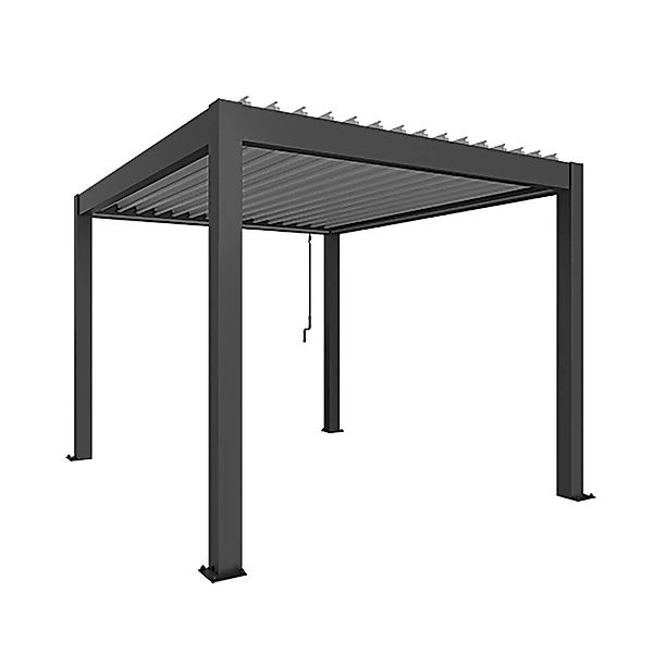 Biohort Pergola 3 m x 3,5 m Dunkelgrau-Silber günstig online kaufen