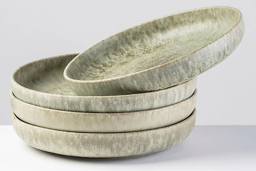 gipfelstück Suppenteller »Moos'n'Stein« Scandi-Style, glänzende Reaktivglas günstig online kaufen